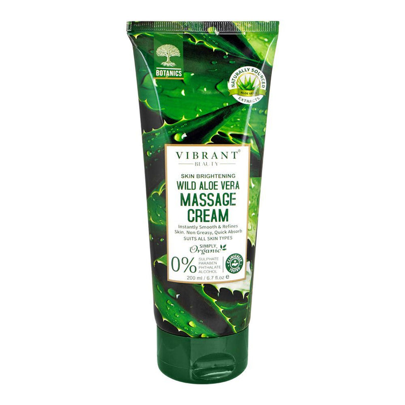 Vibrant Beauty Skin Brightening Aloe Vera Massage Cream (200ml) – Paraben & Sulfate Free