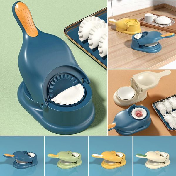 2-in-1 Dumpling & Samosa Maker with Mould and Dishwashing Rug (Random Color)