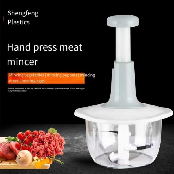 Manual Hand Push Chopper & Mixer – 1.5L Multi-Functional Vegetable and Meat Grinder